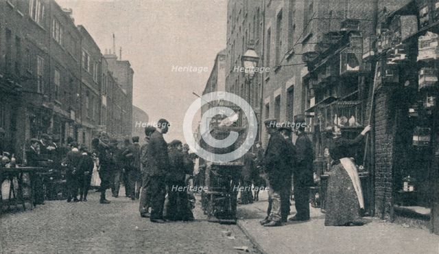'Sclater Street Bird Fair on Sunday Morning', 1901. Artist: RA Shield.