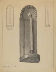 Sconce, 1935/1942. Creator: Mildred Ford