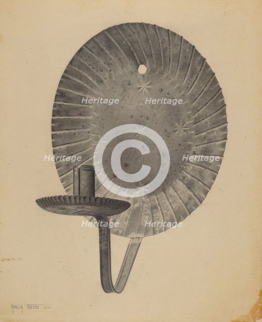 Sconce, 1938. Creator: Amelia Tuccio.