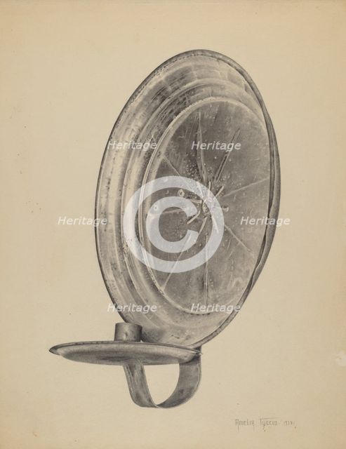 Sconce, 1938. Creator: Amelia Tuccio.