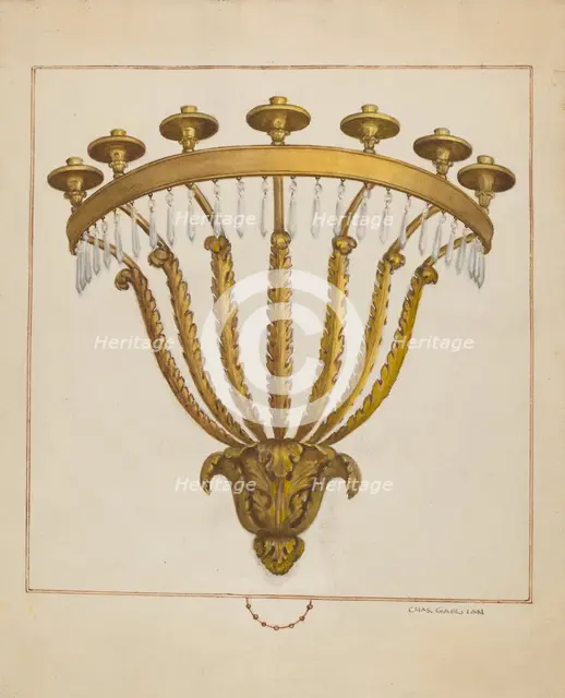 Sconce, c. 1936. Creator: Charles Garjian.