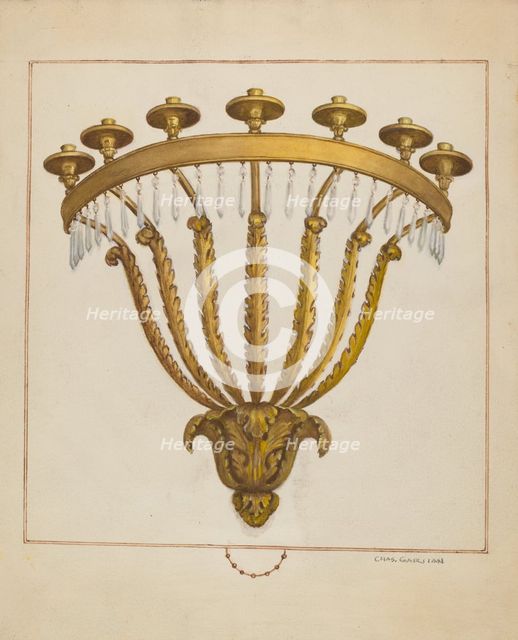 Sconce, c. 1936. Creator: Charles Garjian.