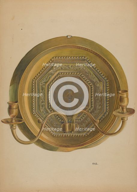 Sconce, c. 1937. Creator: Edward D. Williams.