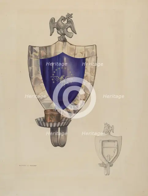 Sconce, c. 1938. Creator: Alfred Koehn.