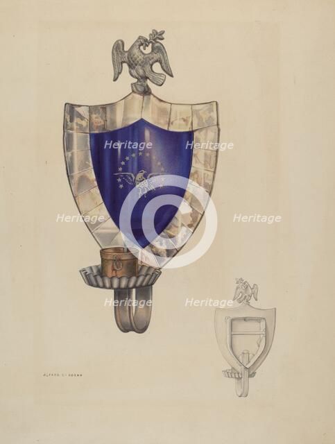 Sconce, c. 1938. Creator: Alfred Koehn.