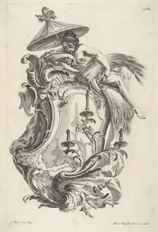 Sconce Representing Summer, from Wand-Leuchter die 4 Jahrseiten vorstellend ca. 1730-56. Creator: Martin Engelbrecht
