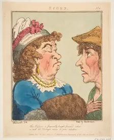 Scorn (Le Brun Travested, or Caricatures of the Passions), January 21, 1800. Creator: Thomas Rowlandson