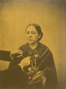 Scornful disgust (left); Scornful laughter (right), 1854-1856, printed 1862. Creator: Duchenne de Boulogne