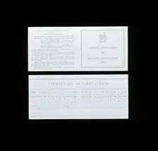 Scorecard for US Masters Tournament, 1960. Creator: Unknown