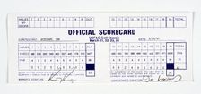 Scorecard signed by Ian Woosnam, USF and G Golf Classic, 1991. Creator: Woosnam, Ian