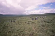Scorhill Stone Circle, Dartmoor, Devon, 20th century. Artist: CM Dixon