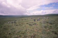 Scorhill Stone Circle, Dartmoor, Devon, 20th century. Artist: CM Dixon