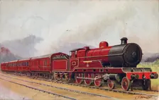 Scotch Express, London Midland & Scottish Railway, 1935. Creator: C.T. Howard