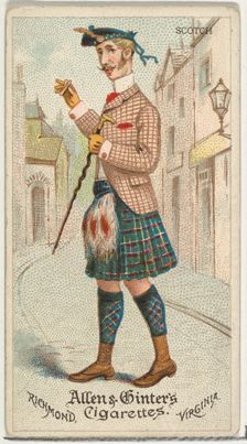 Scotch, from World's Dudes series (N31) for Allen & Ginter Cigarettes, 1888. Creator: Allen & Ginter