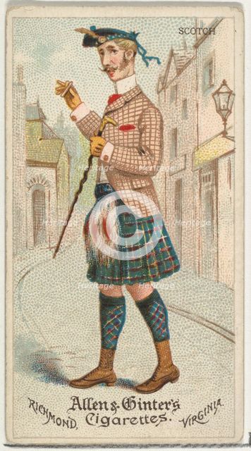 Scotch, from World's Dudes series (N31) for Allen & Ginter Cigarettes, 1888. Creator: Allen & Ginter.
