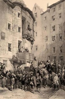 Scotland Delineated-West Bow, Edinburgh, 1847. Creator: James Duffield Harding