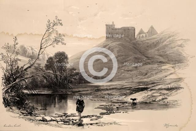Scotland Delineated-Crichton Castle, 1847. Creator: James Duffield Harding.