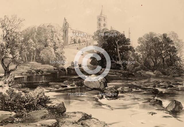 Scotland Delineated-Dunblane Cathedral, 1847. Creator: James Duffield Harding.