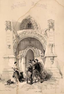 Scotland Delineated-Entrance to Rosslyn Chapel, 1847. Creator: James Duffield Harding