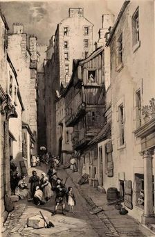 Scotland Delineated-Fleshmarket, Edinburgh, 1847. Creator: James Duffield Harding