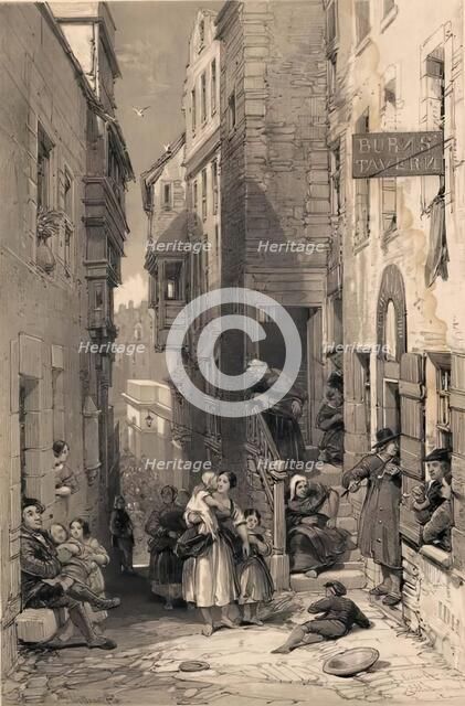 Scotland Delineated-Libberton Wynd, Edinburgh, 1847. Creator: James Duffield Harding.