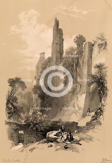 Scotland Delineated-Roslin Castle, 1847. Creator: James Duffield Harding.