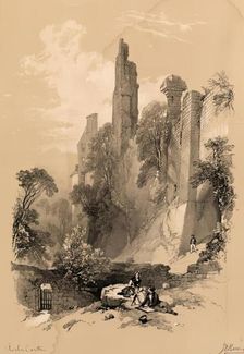 Scotland Delineated-Roslin Castle, 1847. Creator: James Duffield Harding