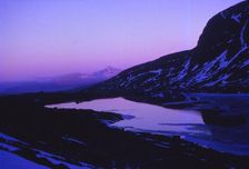 Scotland, Ross-Shire. Sunset at Loch Toll An Lochain below An Teallach, April. Artist: CM Dixon