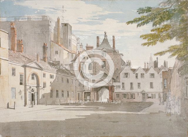 Scotland Yard with part of the Banqueting House, Whitehall, Westminster, London, c1776. Artist: Paul Sandby
