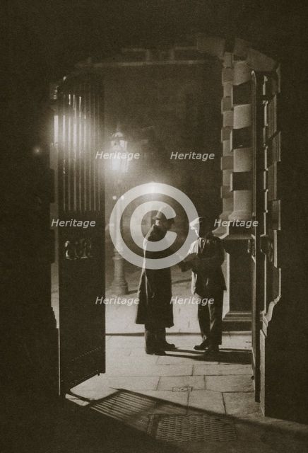 Scotland Yard in the early hours of the morning, the Embankment, London, 20th century. Creator: Unknown.