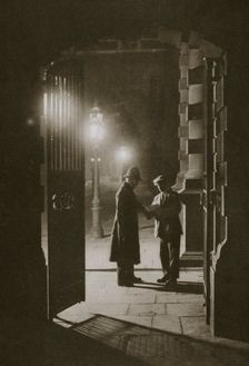 Scotland Yard in the early hours of the morning, the Embankment, London, 20th century. Creator: Unknown