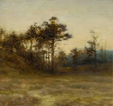 Scots Pines, Sunset, 1900-1924. Creator: Joseph Farquharson