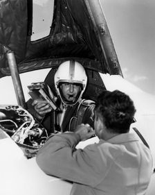 Scott Crossfield...after the first mach 2 flight, USA, November 20, 1953. Creator: Unknown