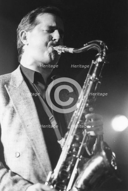 Scott Hamilton, Jazz Caravan, Exchange, Cambridge, 1991. Creator: Brian Foskett.
