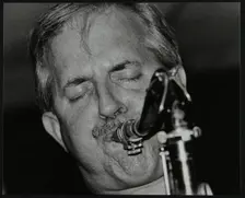 Scott Hamilton playing tenor saxophone at The Fairway, Welwyn Garden City, Hertfordshire, 1999. Creator: Denis Williams