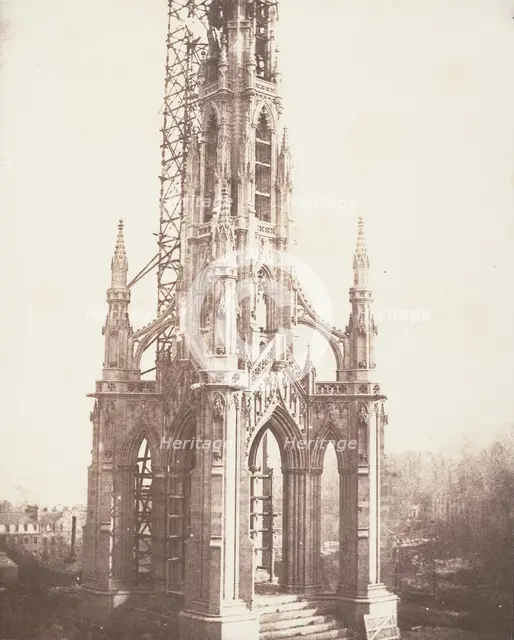 Scott Monument before Completion, Edinburgh, 1844. Creator: William Henry Fox Talbot.