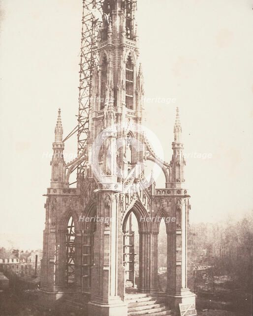 Scott Monument before Completion, Edinburgh, 1844. Creator: William Henry Fox Talbot.