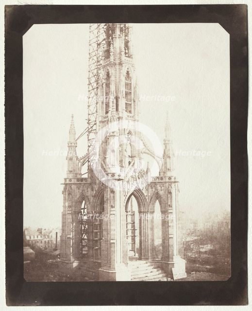 Scott Monument Under Construction, 1844. Creator: William Henry Fox Talbot (British, 1800-1877).