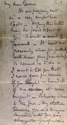 Scott's last letter from the Antarctic, 1912. Creator: Robert Falcon Scott
