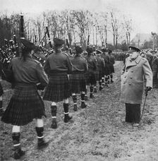 Scotties parade on German soil 1945