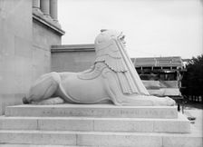 Scottish Rite Temple - Sphinx, 1915. Creator: Harris & Ewing