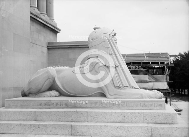 Scottish Rite Temple - Sphinx, 1915. Creator: Harris & Ewing.