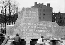Scottish Rite Temple - Stone For Sphinx, 1913. Creator: Harris & Ewing