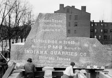 Scottish Rite Temple - Stone For Sphinx, 1913. Creator: Harris & Ewing