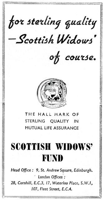 Scottish Widows Fund, 1938. Artist: Unknown