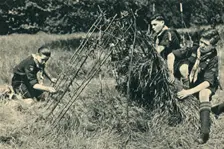 Scouts Making a Shelter 1944. Creator: Unknown