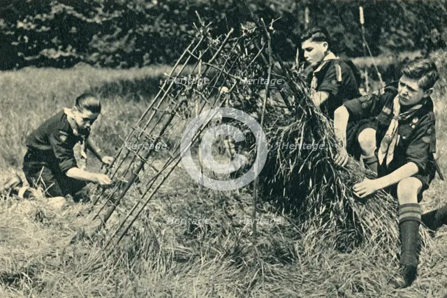 'Scouts Making a Shelter', 1944. Creator: Unknown.