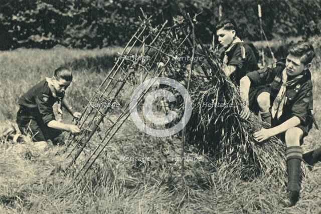 'Scouts Making a Shelter', 1944. Creator: Unknown.