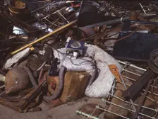Scrap and salvage depot, Butte, Mont., 1942. Creator: Russell Lee