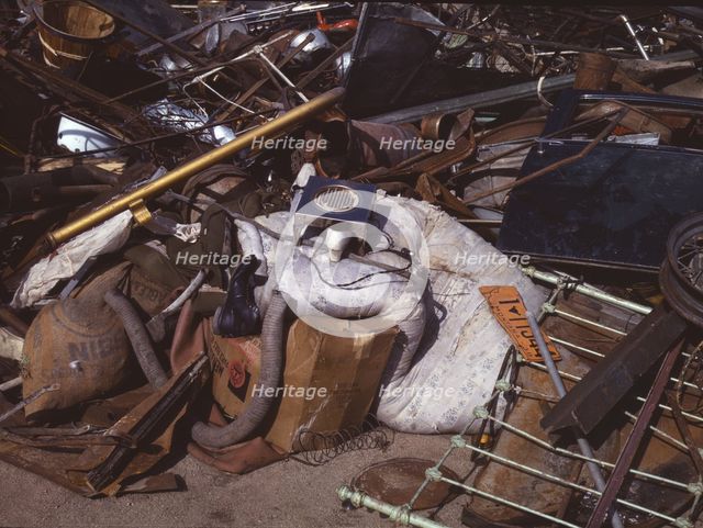 Scrap and salvage depot, Butte, Mont., 1942. Creator: Russell Lee.